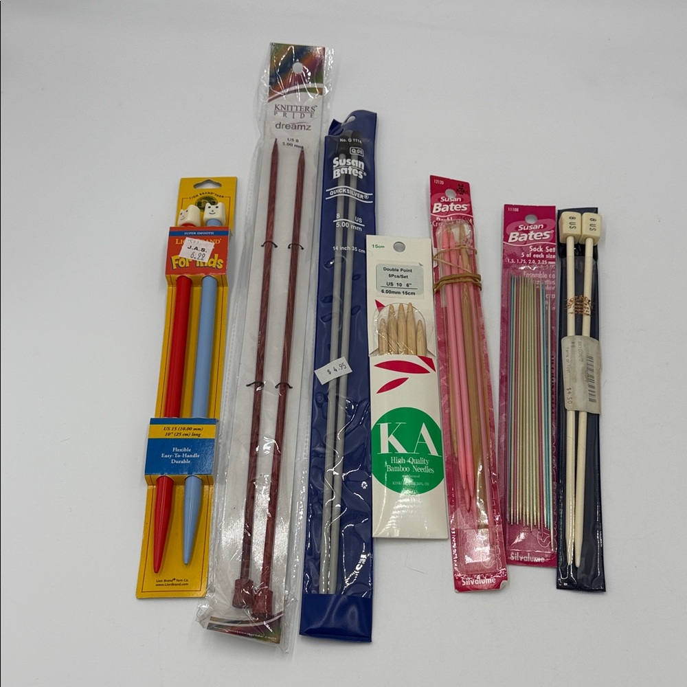Assorted Knitting Needles Set All Are New